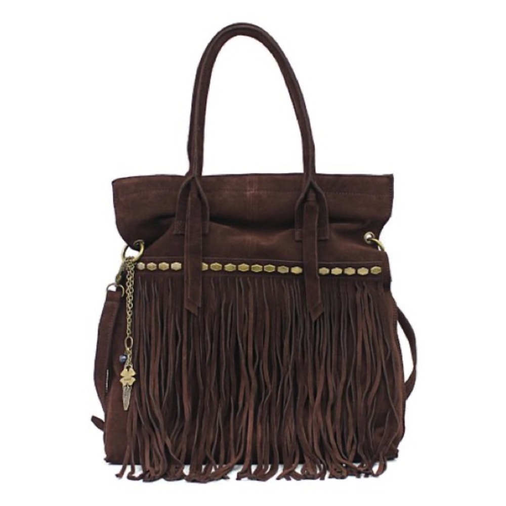 LUCKY BRAND Chocolate Nirvana Suede Convertible Crossbody Bag #freepeoplestyle